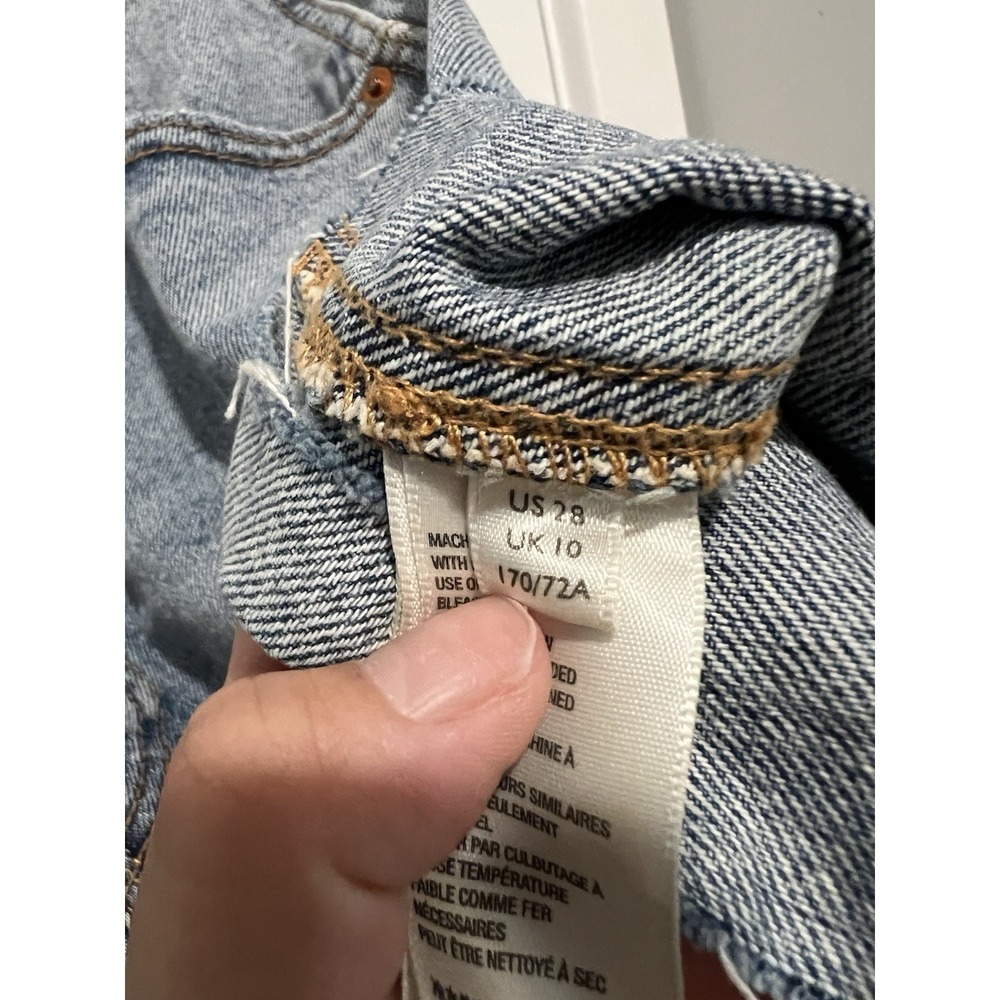 We The Free Brea Cut Off Denim Skirt by Free People Size 28 Light Wash - Picture 7 of 8